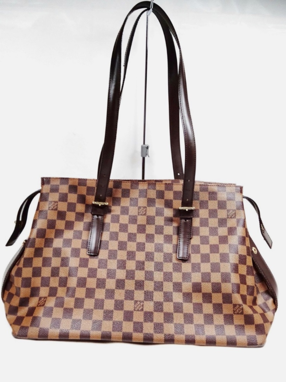 Authentic Louis Vuitton Chelsea Damier Ebene Tote Bag/Shoulder
